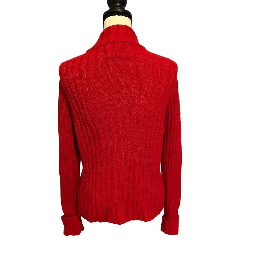 St John’s Bay ladies size large red zip sweater.